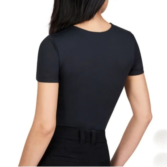 Frank & Oak Women's Short Sleeve Tees Size Medium Black Set Of 2 Fitted Tops - Picture 10 of 12